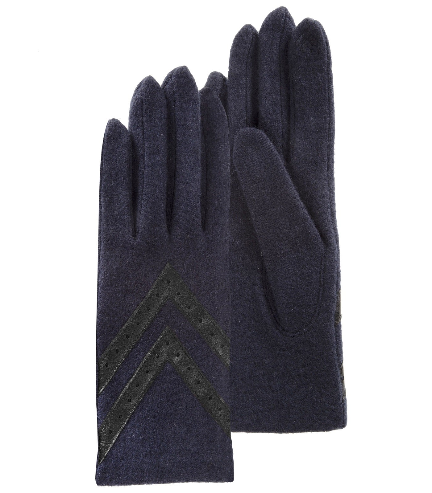 isotoner-gants-femme-tactiles-laine-marine-smartouch image 6