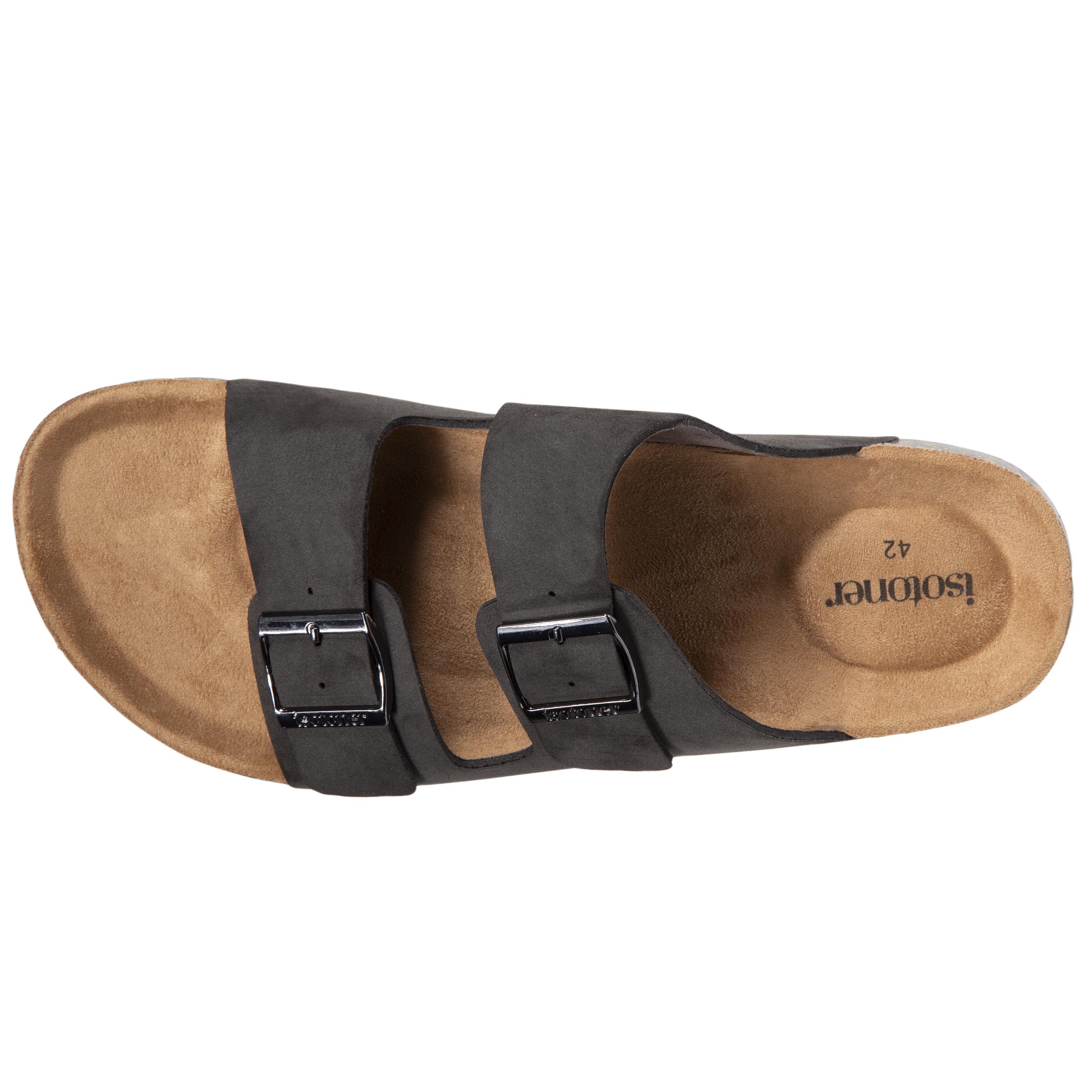 isotoner-mules-sandales-homme-double-bride-gris image 3