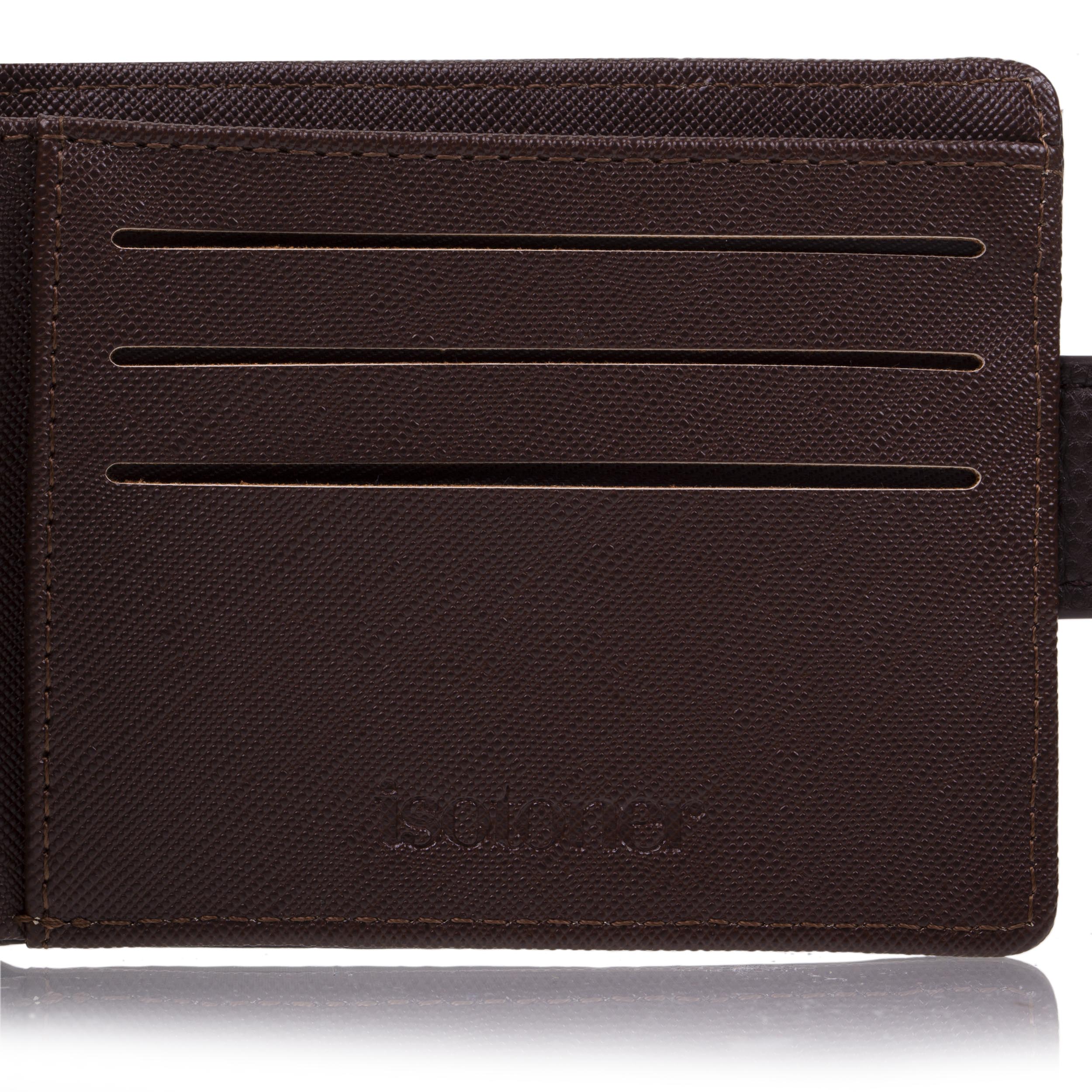 isotoner-portefeuille-rabat-avec-patte-homme-marron image 3