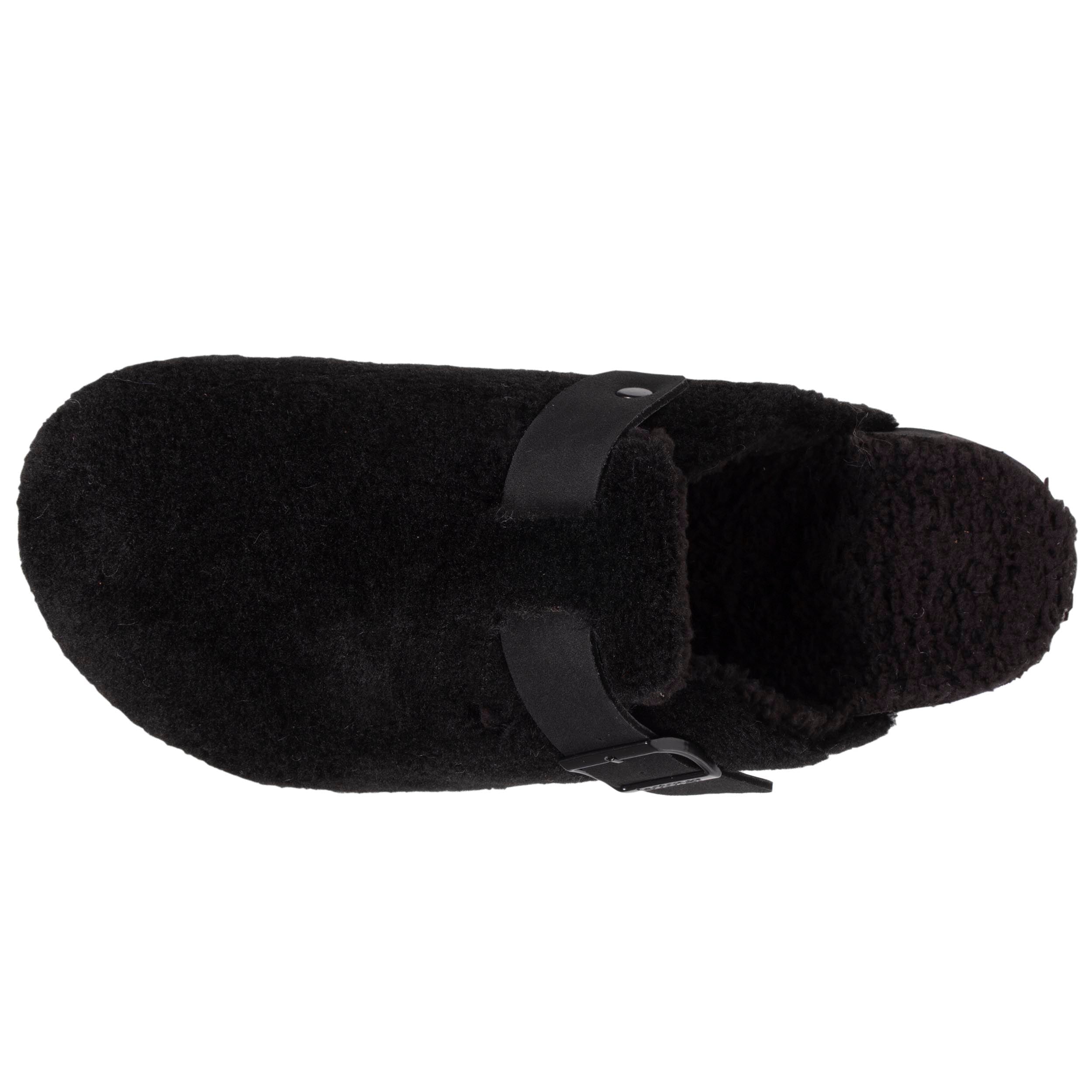 isotoner-chaussons-mules-sabot-homme-noir-sherpa-everywear image 2