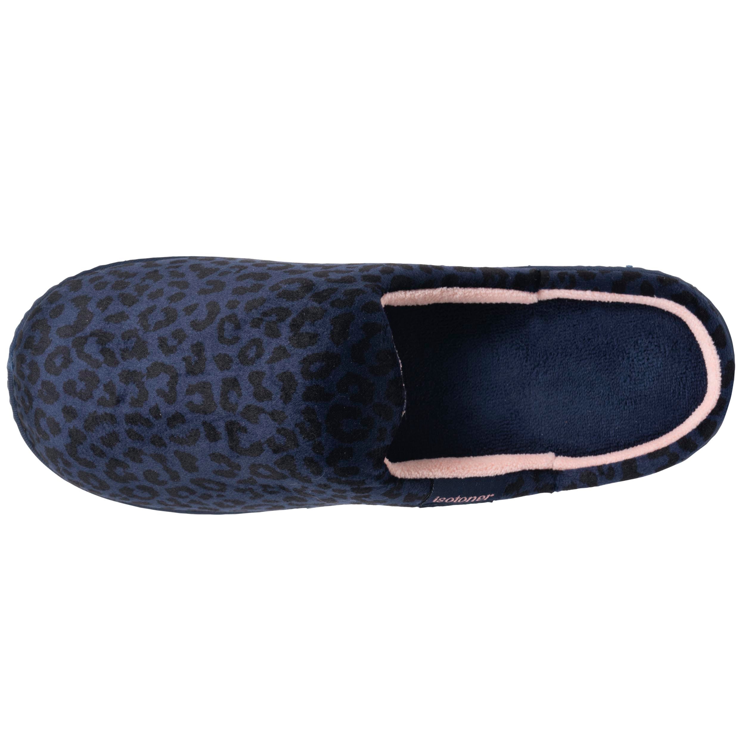 isotoner-chaussons-mules-femme-l-opard-marine image 3