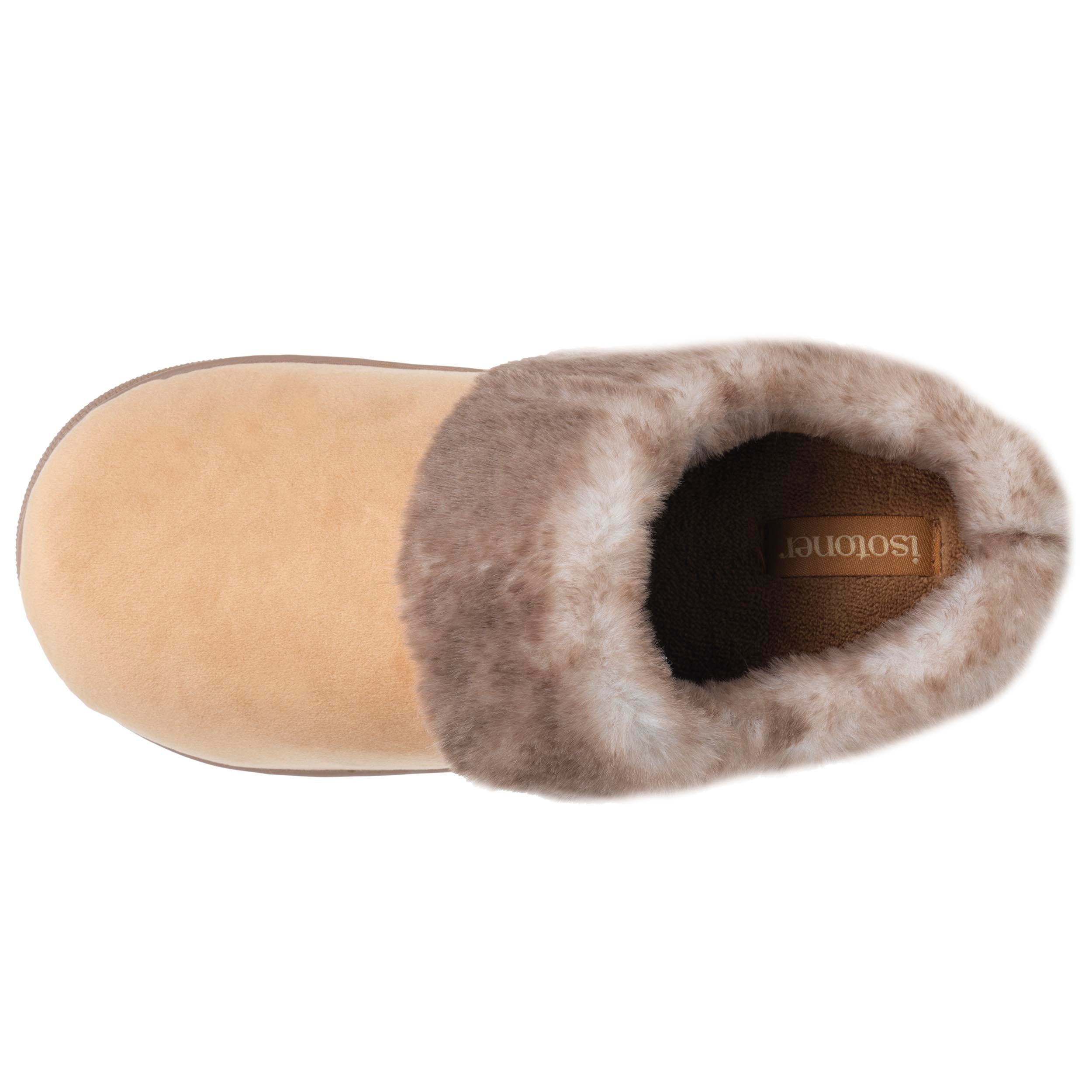 isotoner-chaussons-mules-femme-bloup-camel image 3