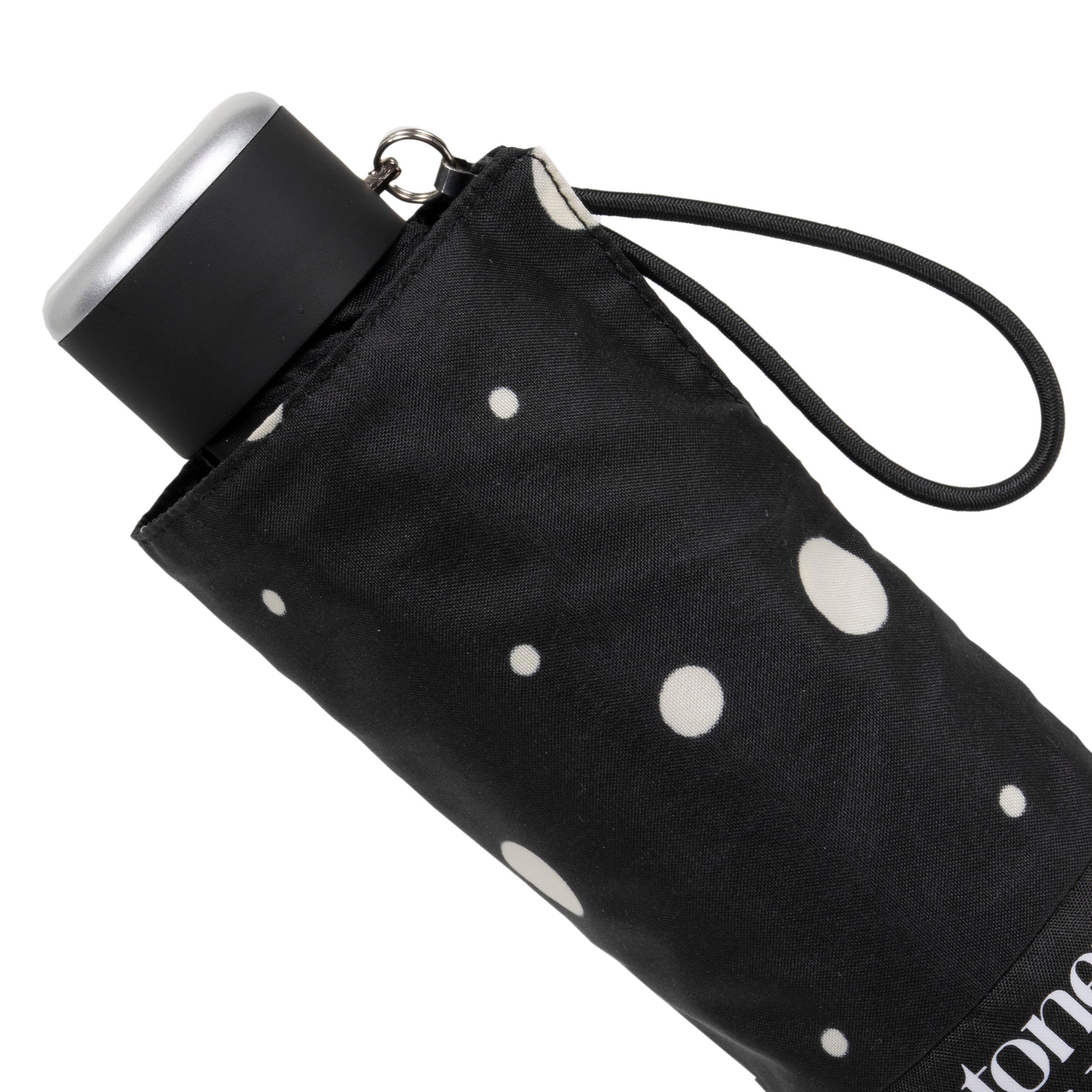 isotoner-parapluie-mini-slim-pois-noir-jaune image 5