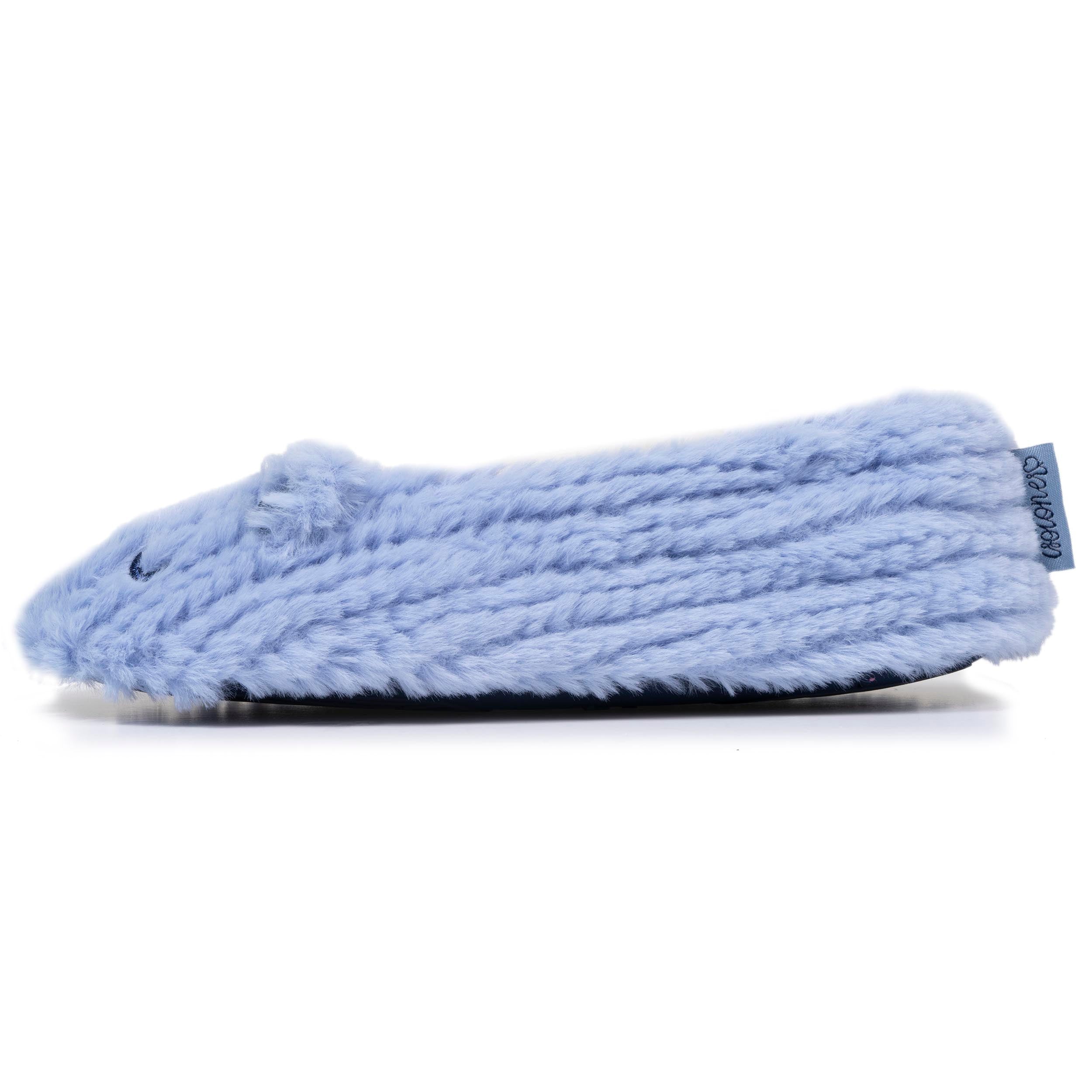isotoner-chaussons-ballerines-femme-chat-bleu-fourrure-douce image 4