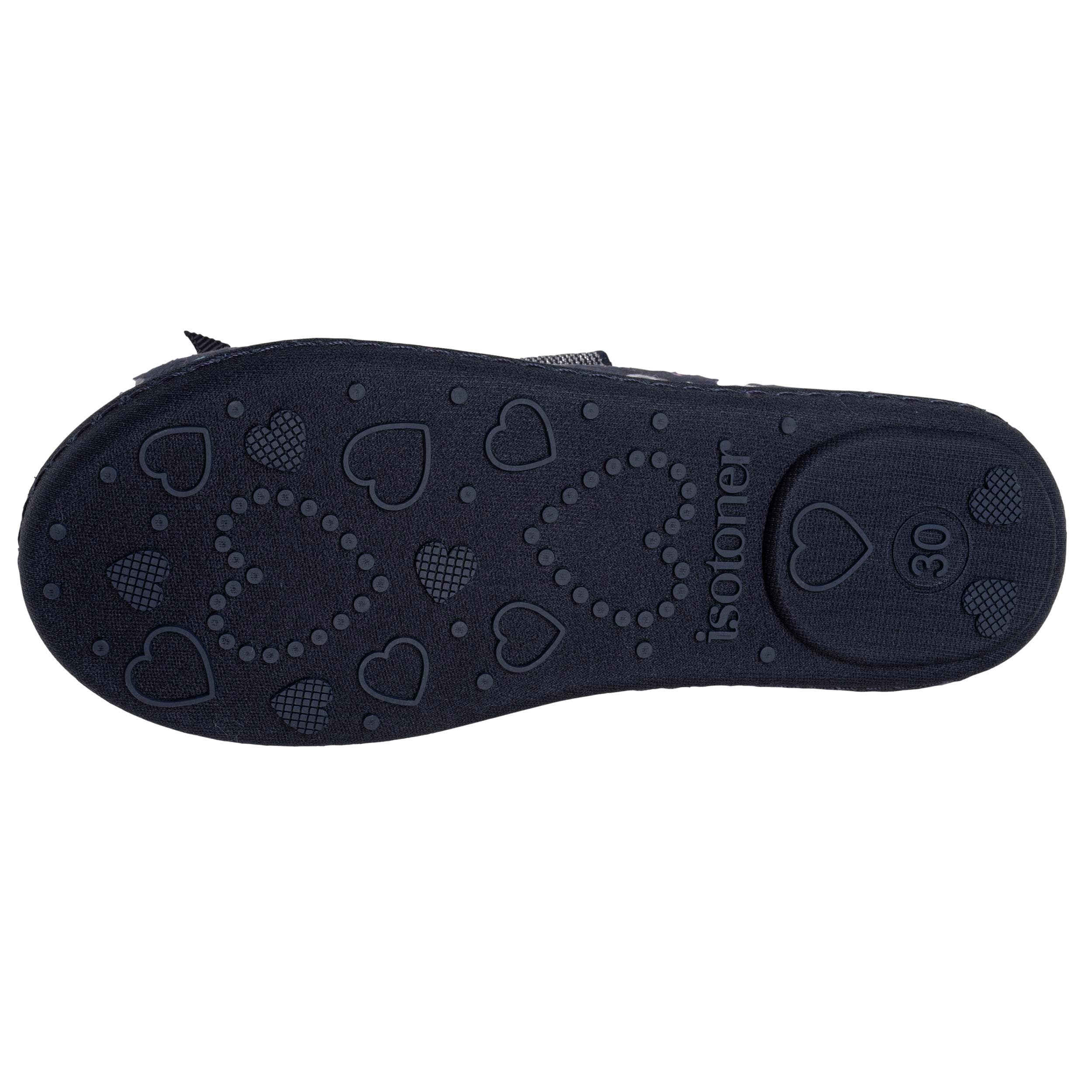 isotoner-chaussons-ballerines-enfant-marine-panda-microvelours image 4