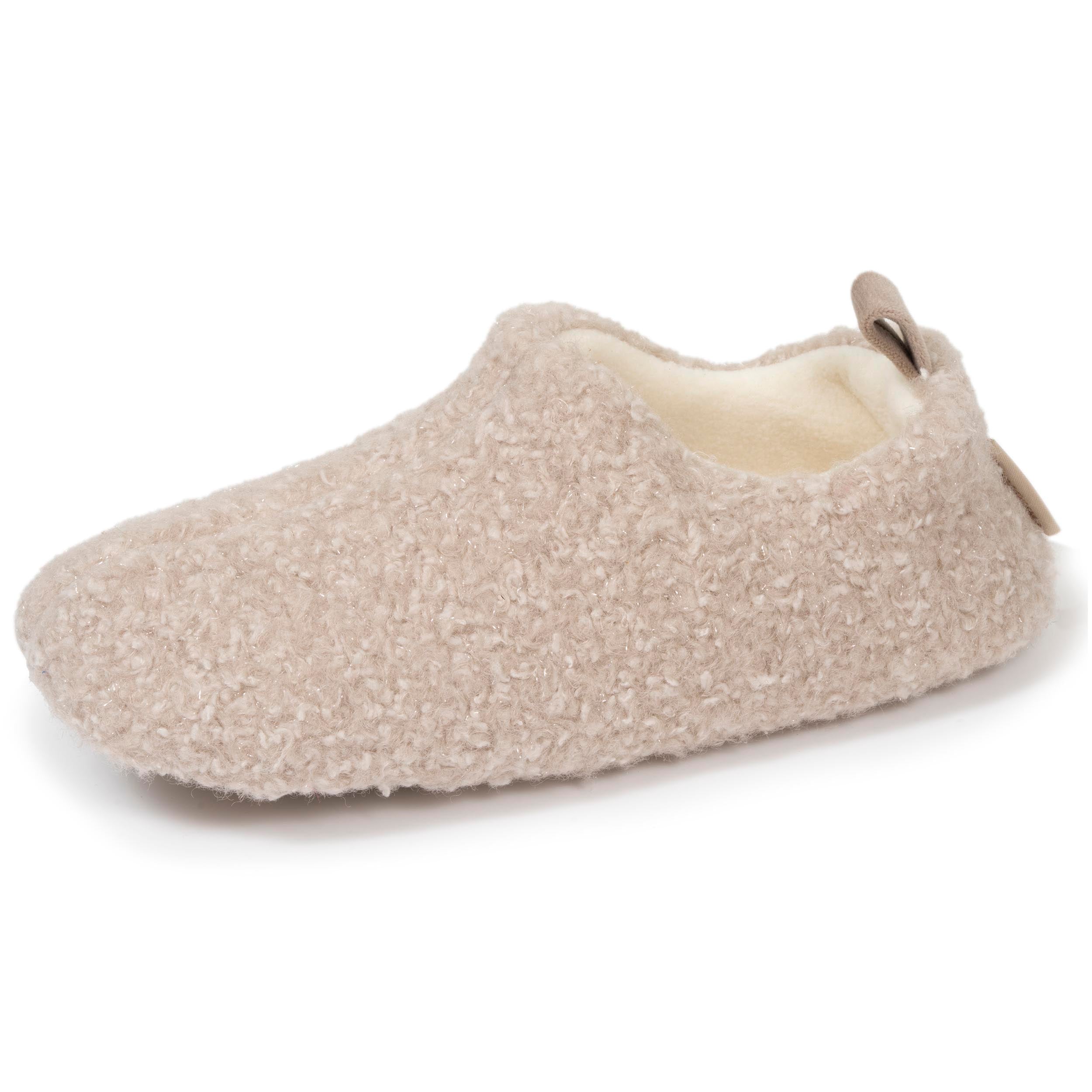 isotoner-chaussons-bottillons-bas-femme-beige-sherpa-fils-m-tallis-s image 1
