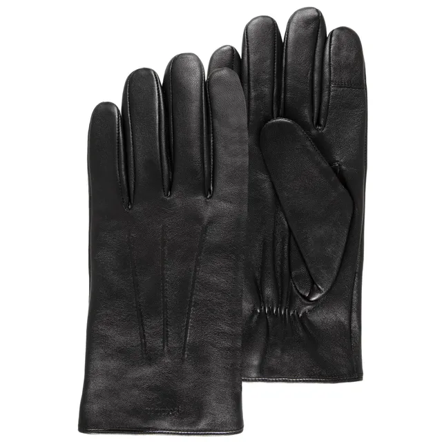 isotoner-gants-homme-tactiles-doubl-s-chaud-noir image 1