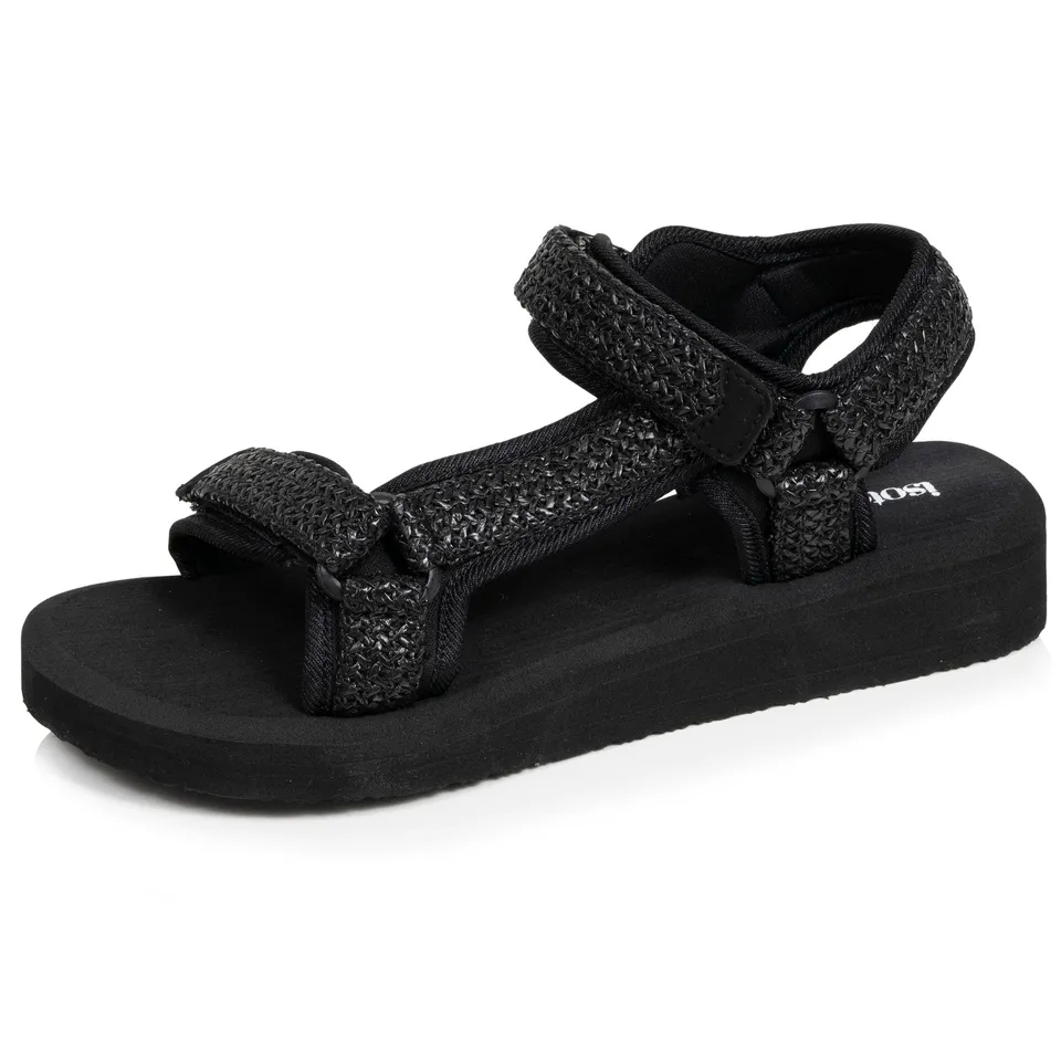 isotoner-sandales-femme-sport-talon-noir image 1