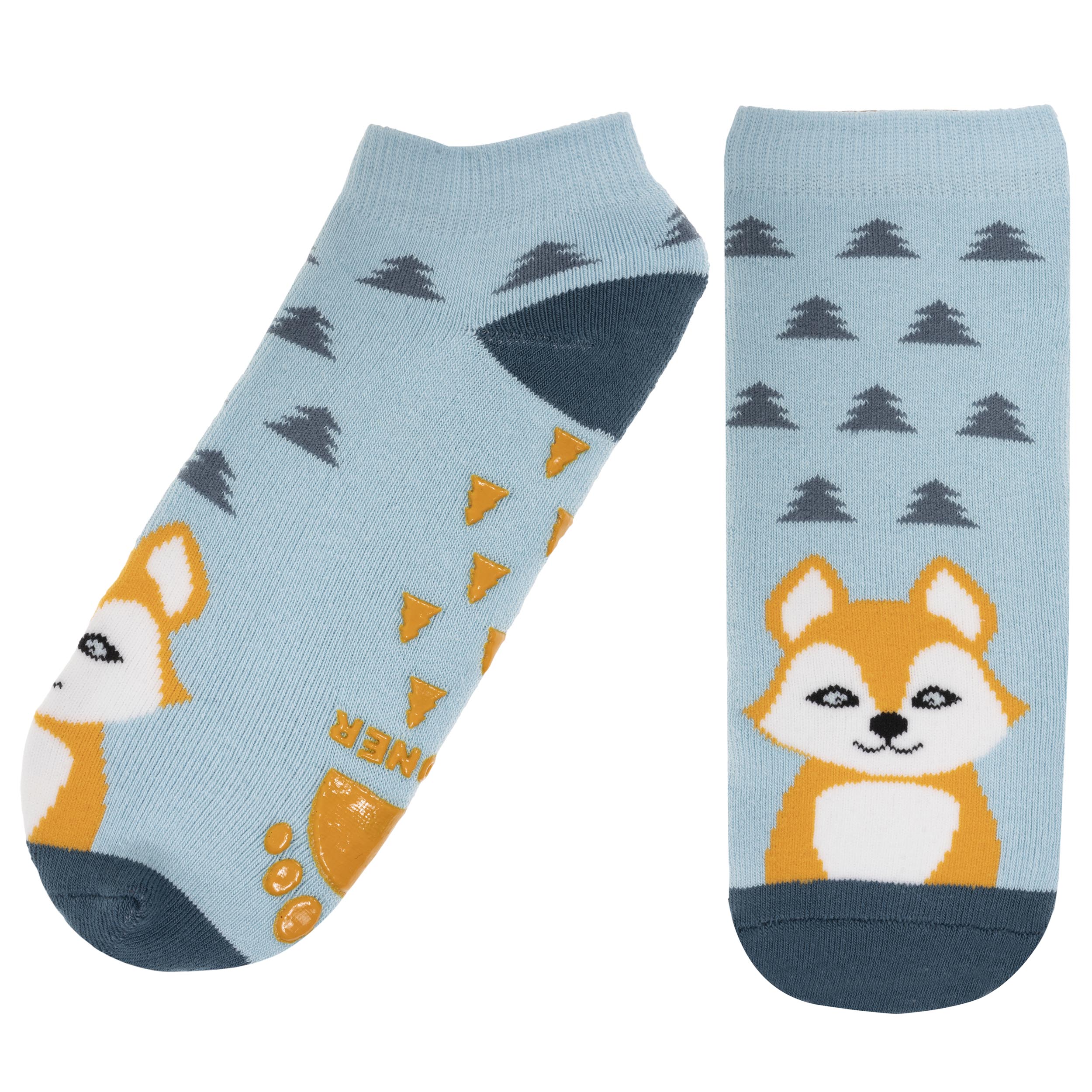 isotoner-chaussettes-antid-rapantes-enfant-renard-bleu-5-8-ans image 2