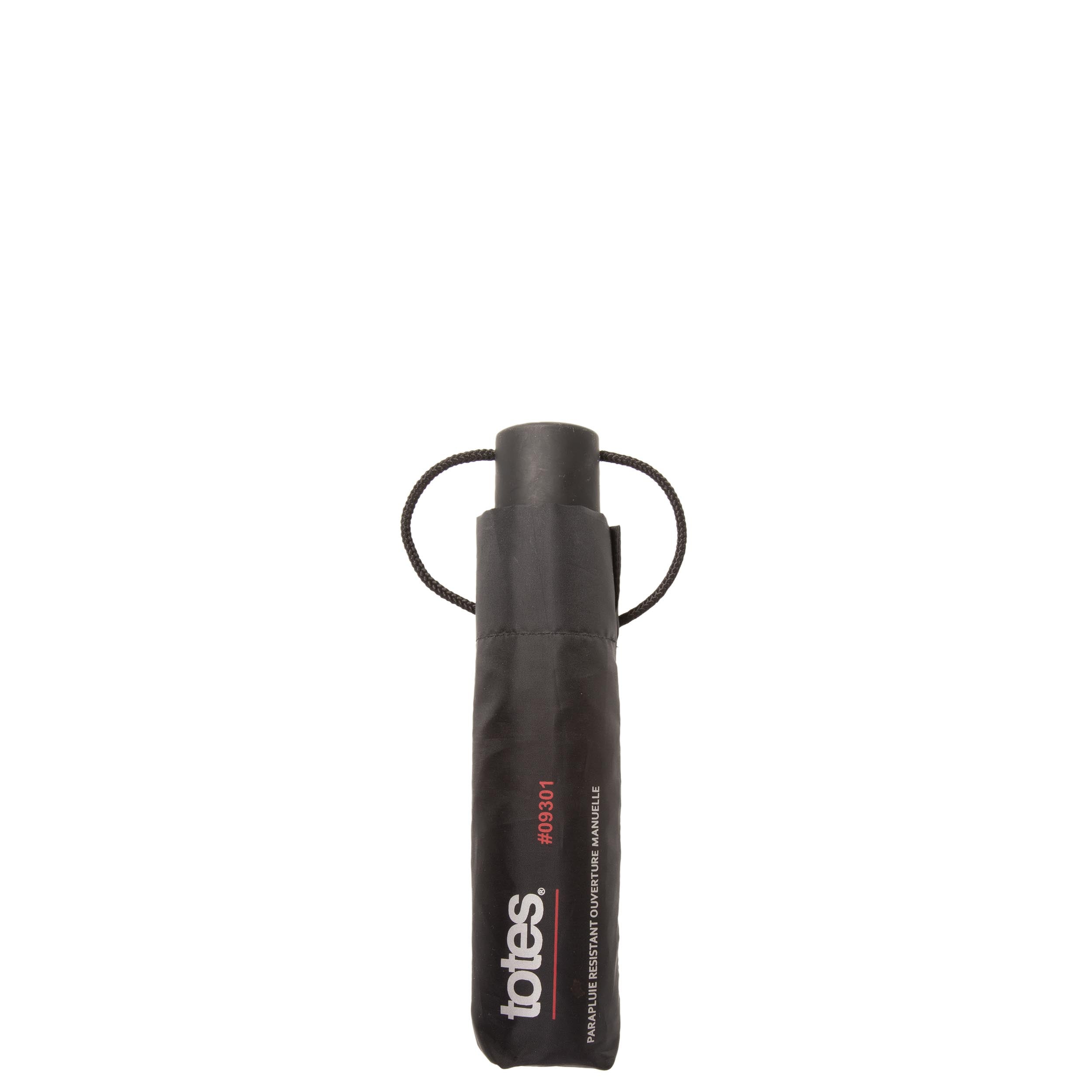 isotoner-parapluie-classique-noir-pliant-22-5-cm-8-baleines-acier image 5