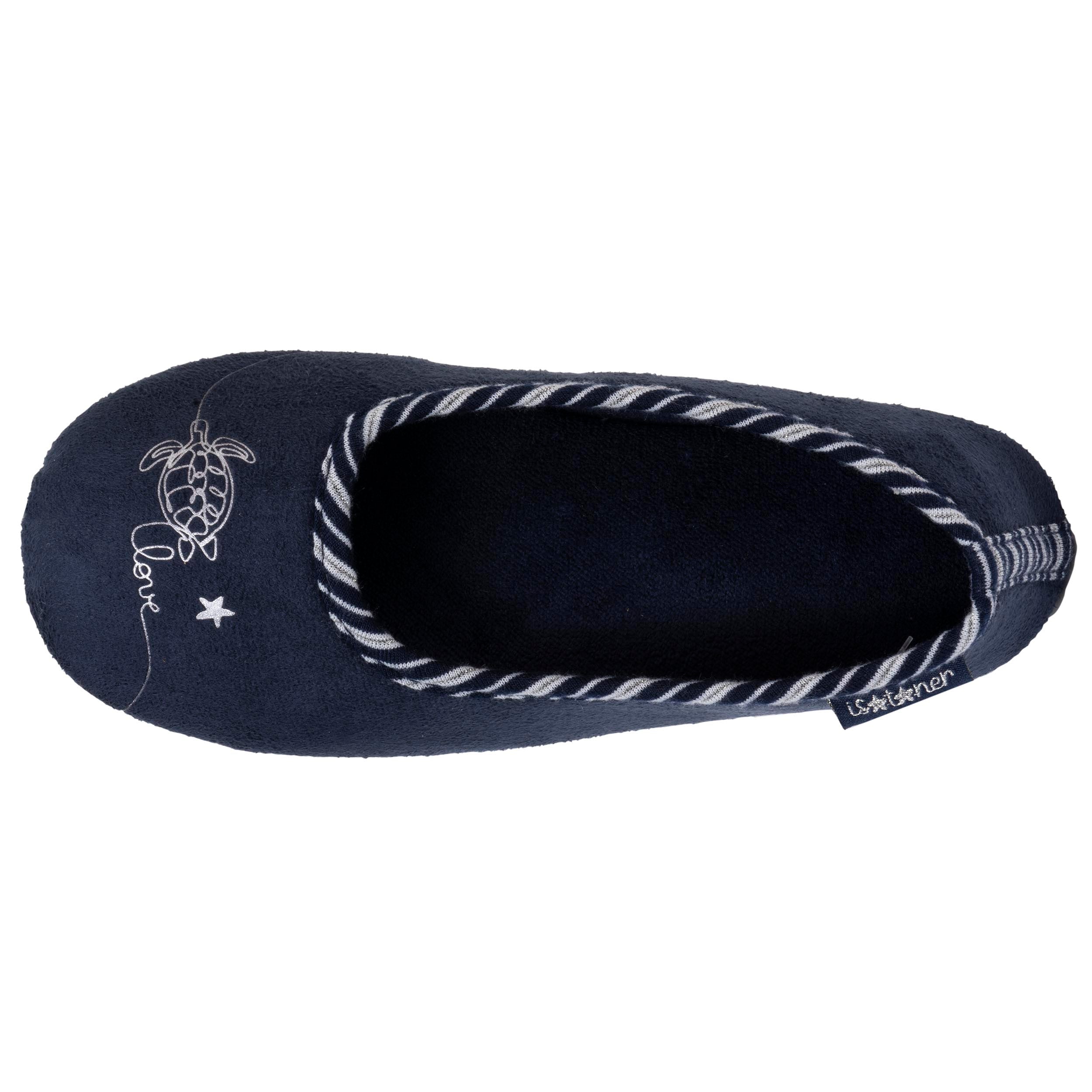 isotoner-chaussons-ballerines-junior-marine-tortue image 2