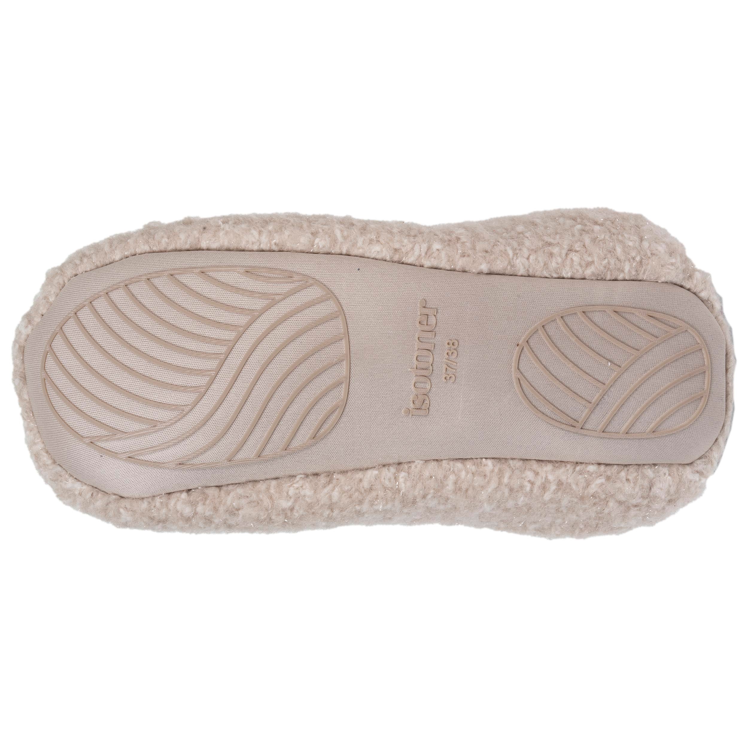 isotoner-chaussons-babouches-femme-ours-beige image 4
