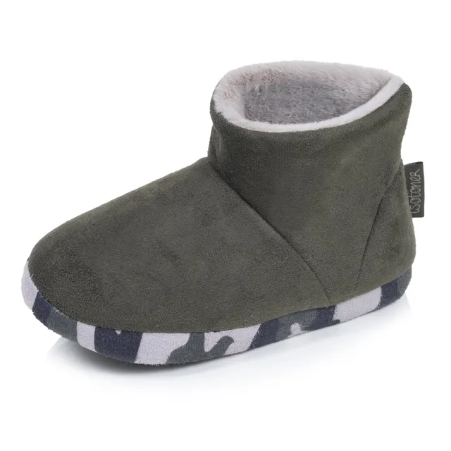 isotoner-chaussons-bottillons-enfant-su-dine-kaki image 1