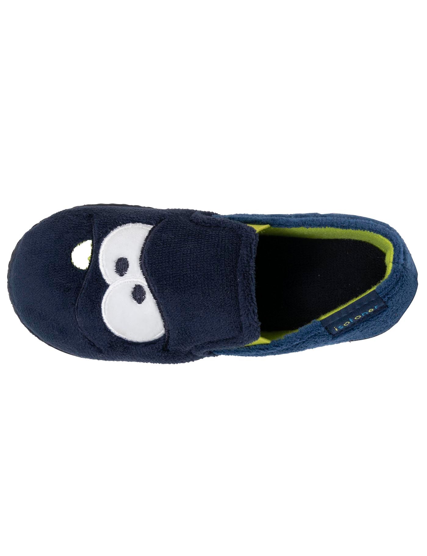 isotoner-chaussons-mocassins-enfant-marine-jaune image 7