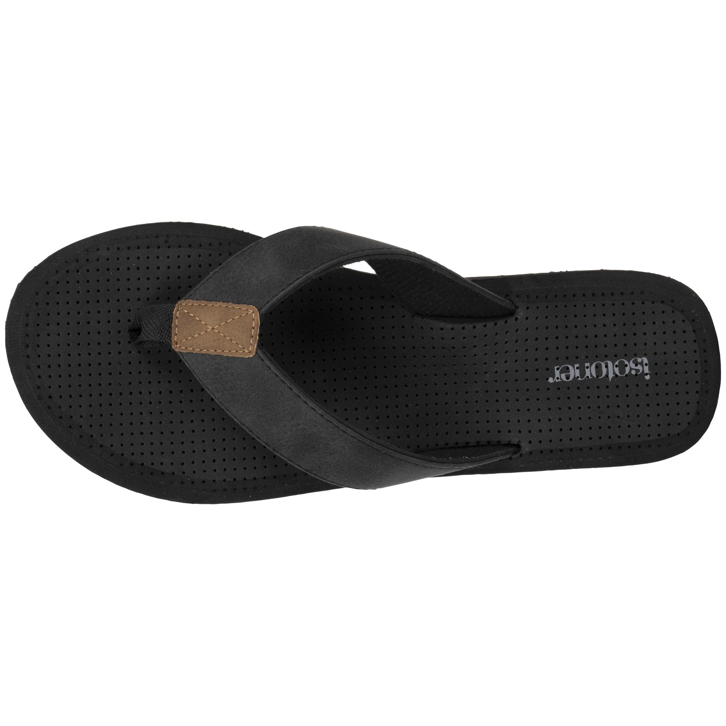 isotoner-tongs-homme-tige-large-sport-noir image 2