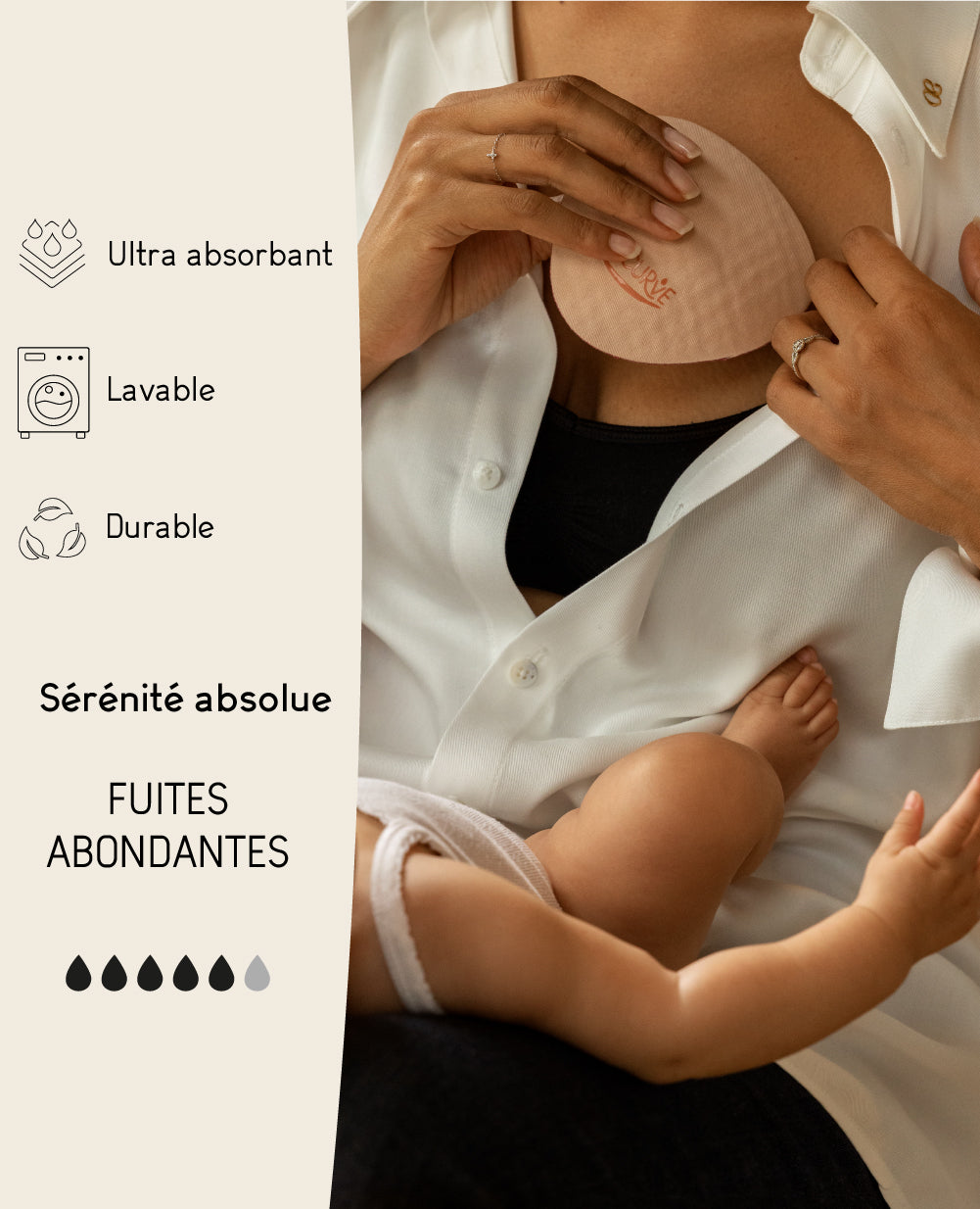 cache-c-ur-essentiel-plus-jour-pack-2-paires-coussinets-d-allaitement-lavables image 2
