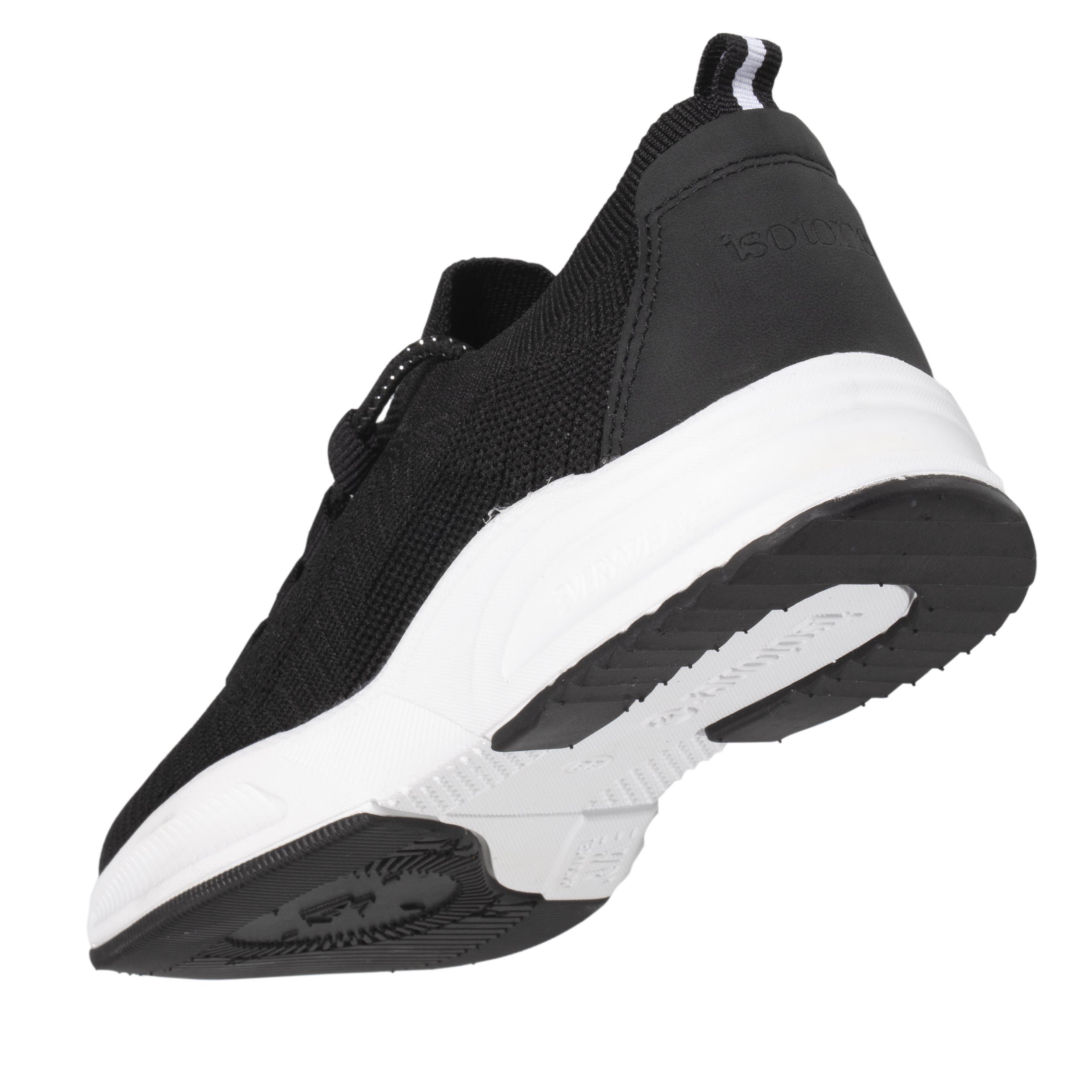 isotoner-baskets-confort-femme-slip-on-lacets-noir image 5