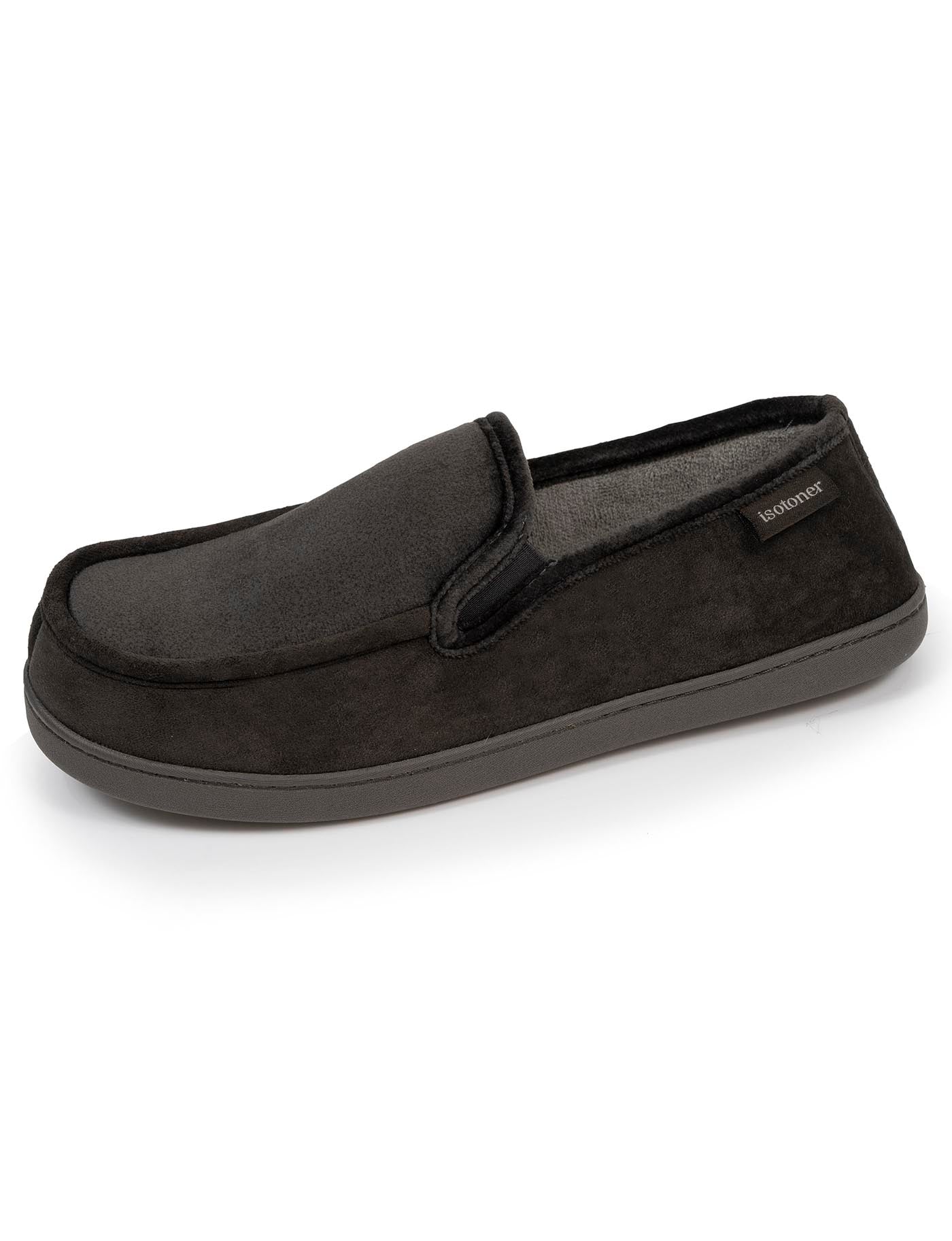 isotoner-chaussons-mocassins-homme-gris-beige-m-moire-de-forme image 6