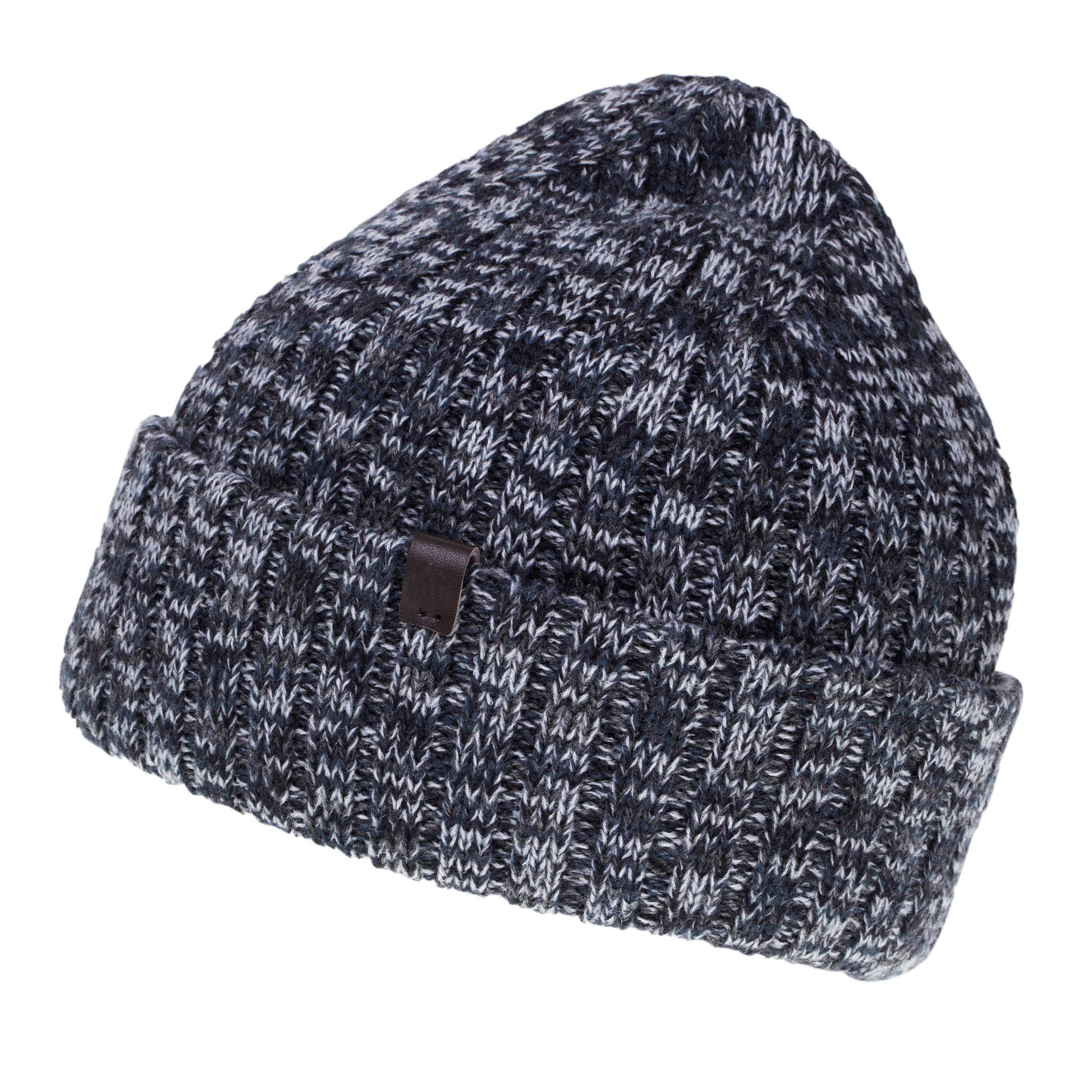 isotoner-bonnet-homme-maille-c-tel-e-marine-chin-polaire image 1
