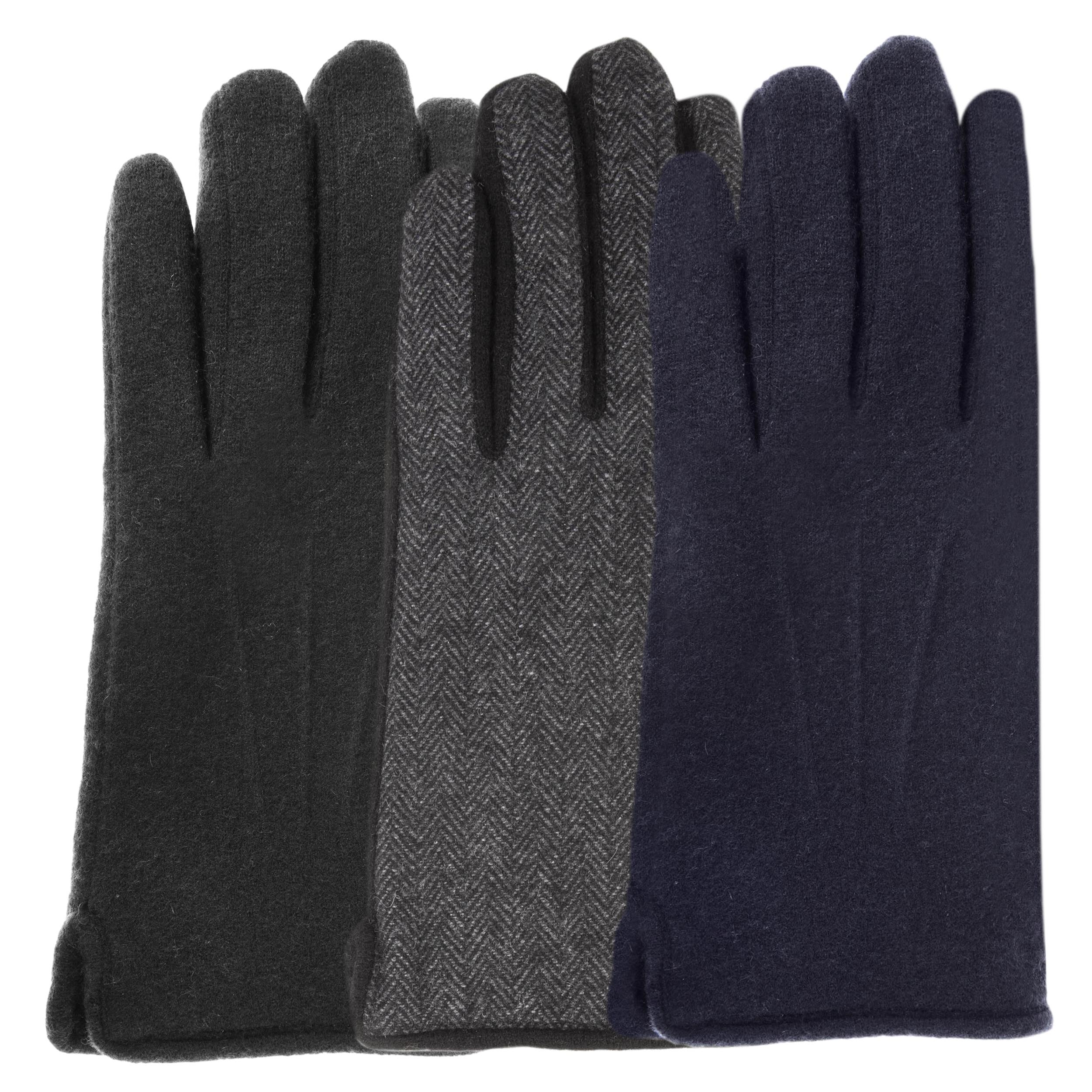 isotoner-gants-homme-tactiles-laine-noir-taille-unique image 2
