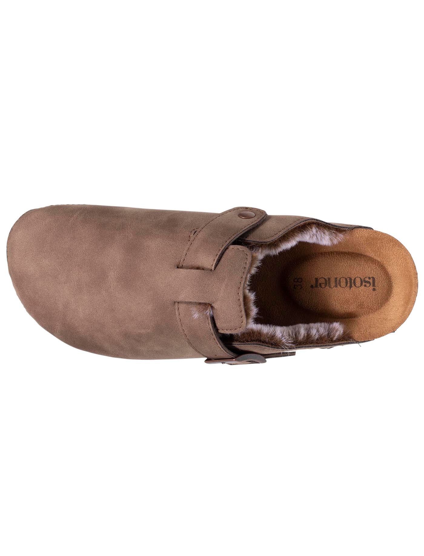 isotoner-sabots-fourr-s-femme-taupe-hiver-everywear image 7