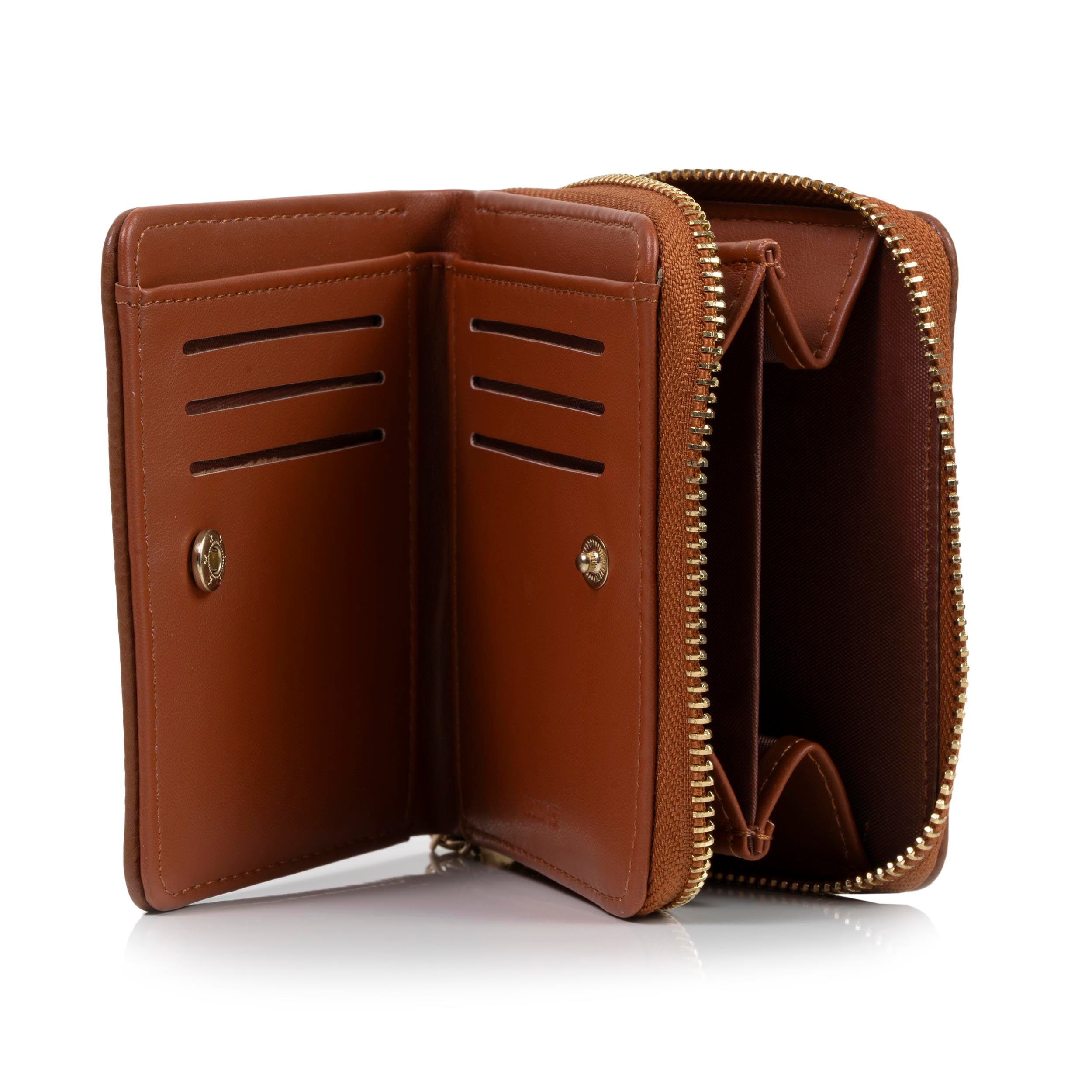 isotoner-porte-monnaie-femme-compact-camel-anti-rfid image 2