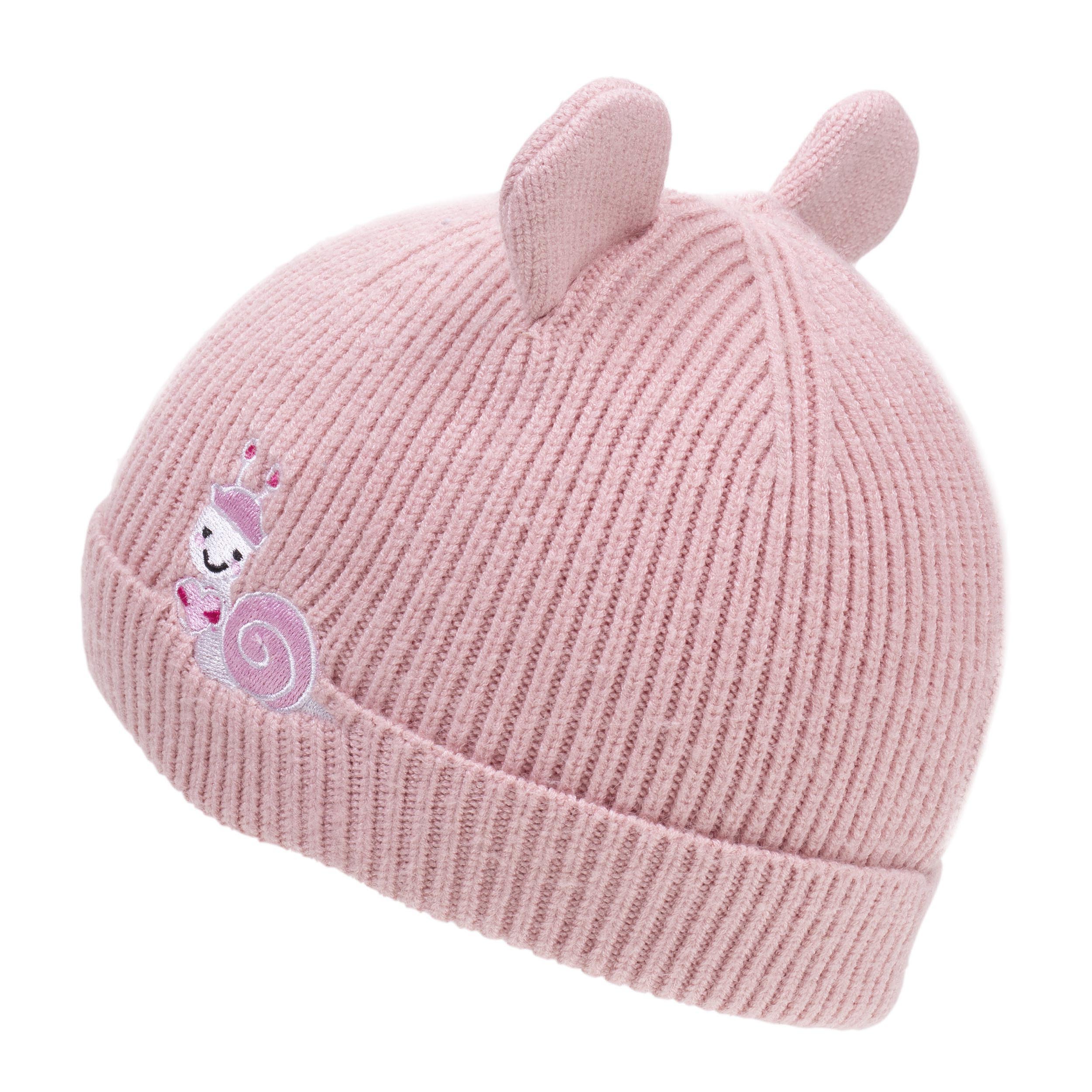 isotoner-bonnet-enfant-2-4-ans-oreilles-escargot-rose image 1