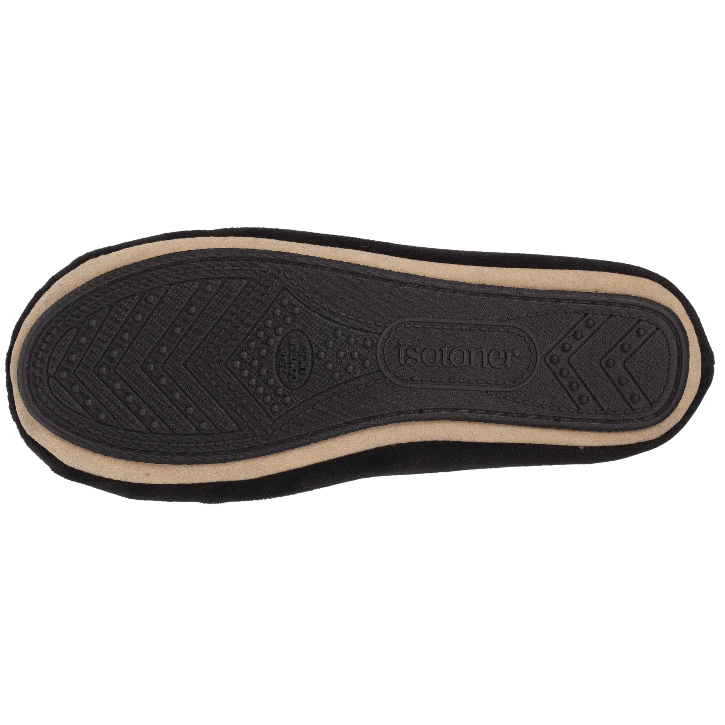 isotoner-chaussons-ballerines-femme-n-ud-bijou-noir image 4