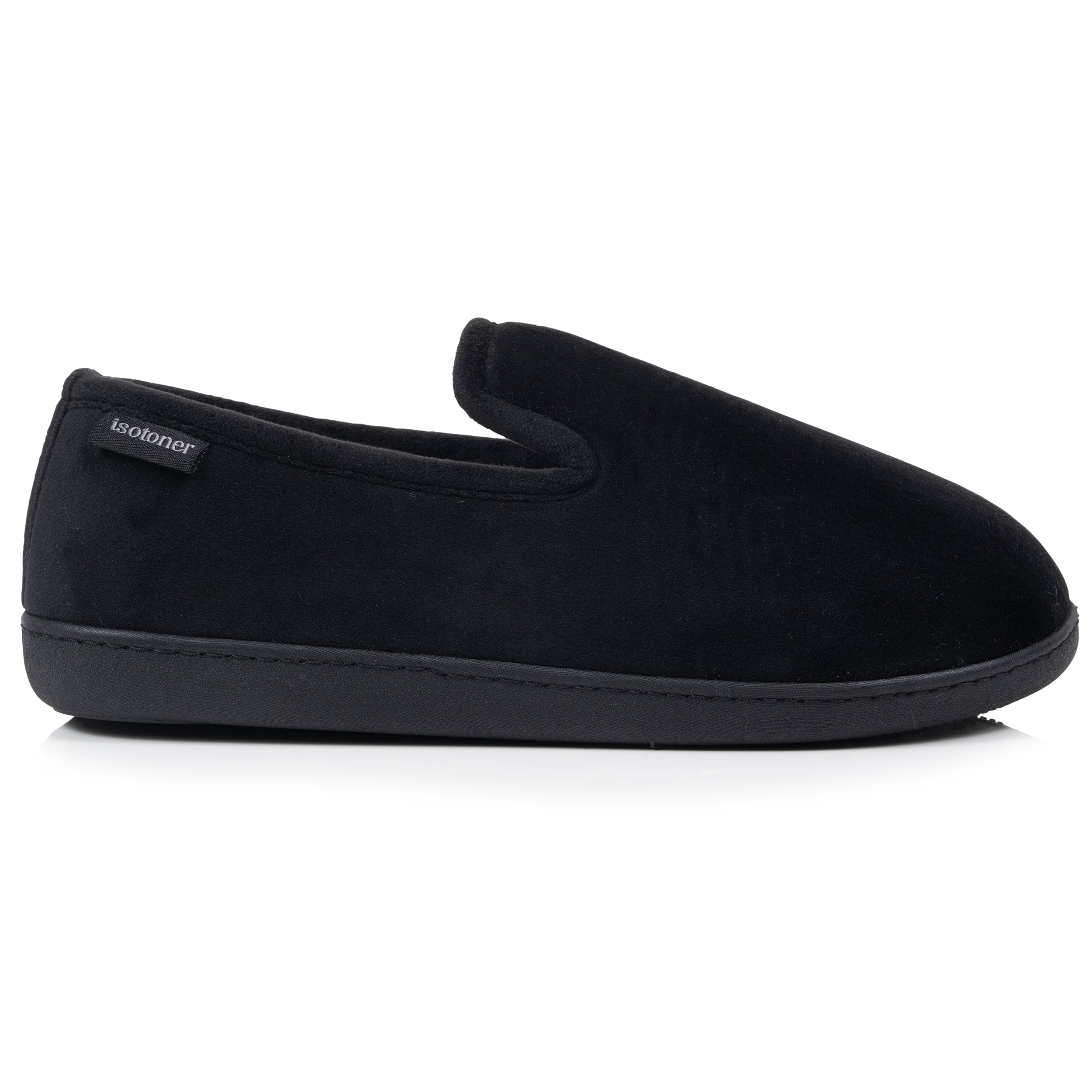 isotoner-chaussons-charentaises-homme-noir-gris-m-moire-de-forme image 8