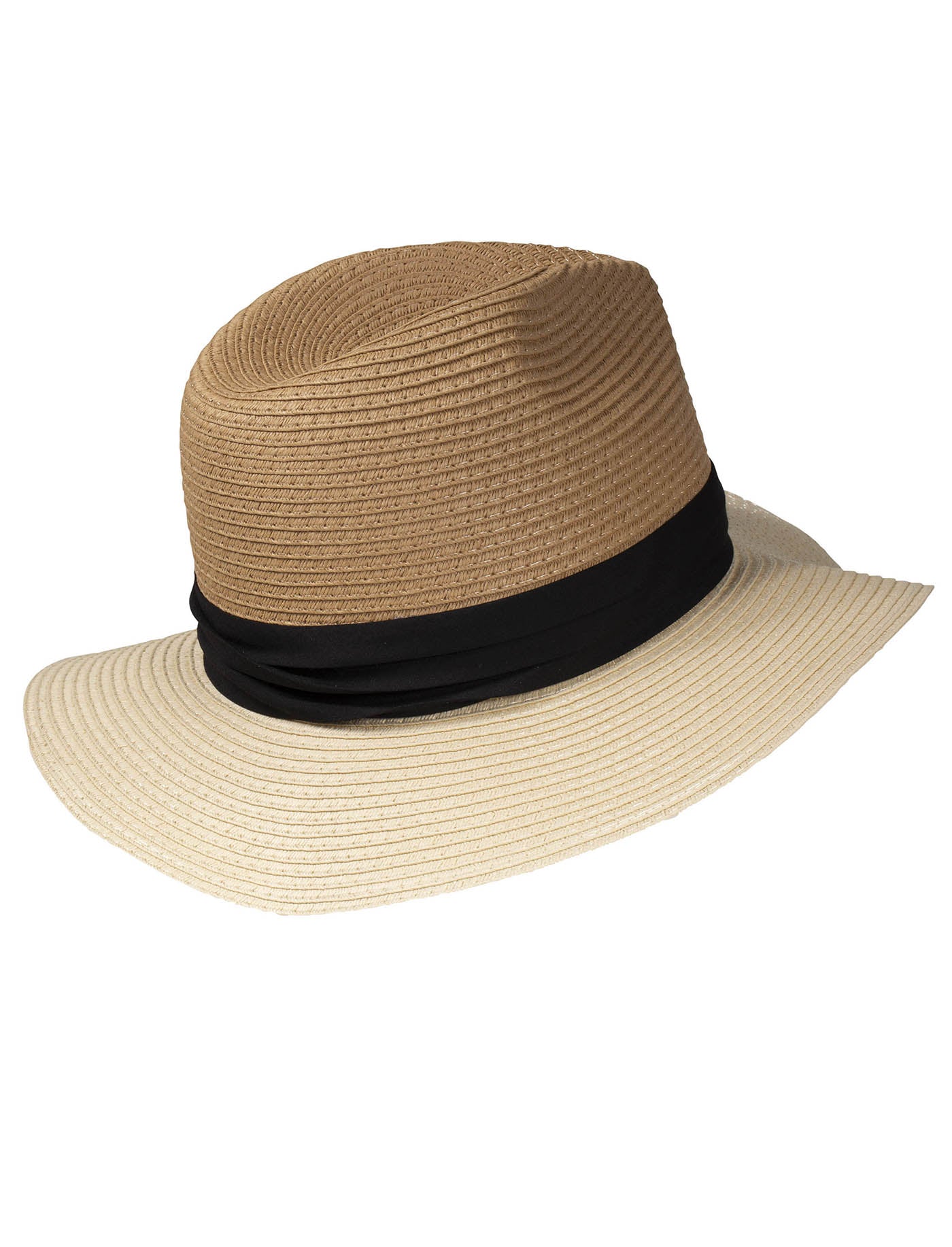 isotoner-chapeau-fedora-nou-noir-paille-t-femme image 6