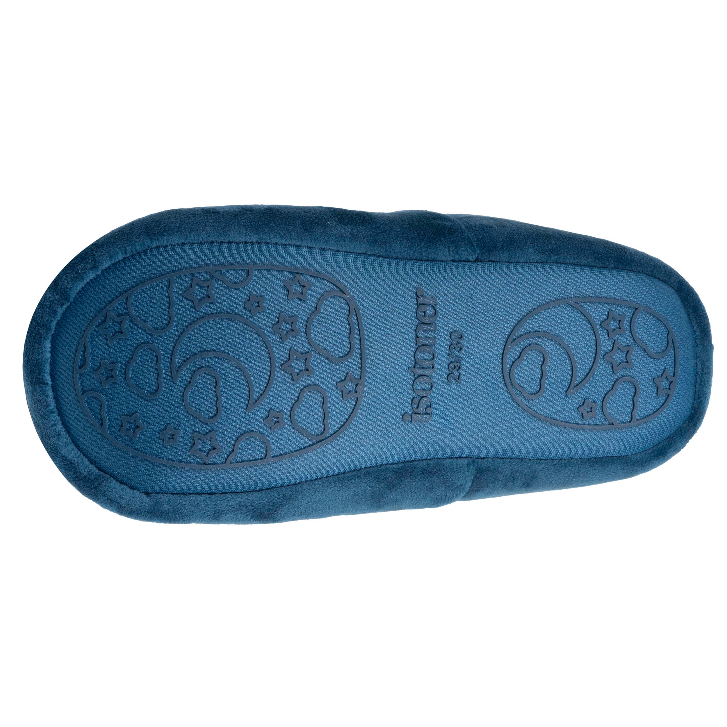 isotoner-chaussons-slippers-enfant-velours-renard-bleu image 4