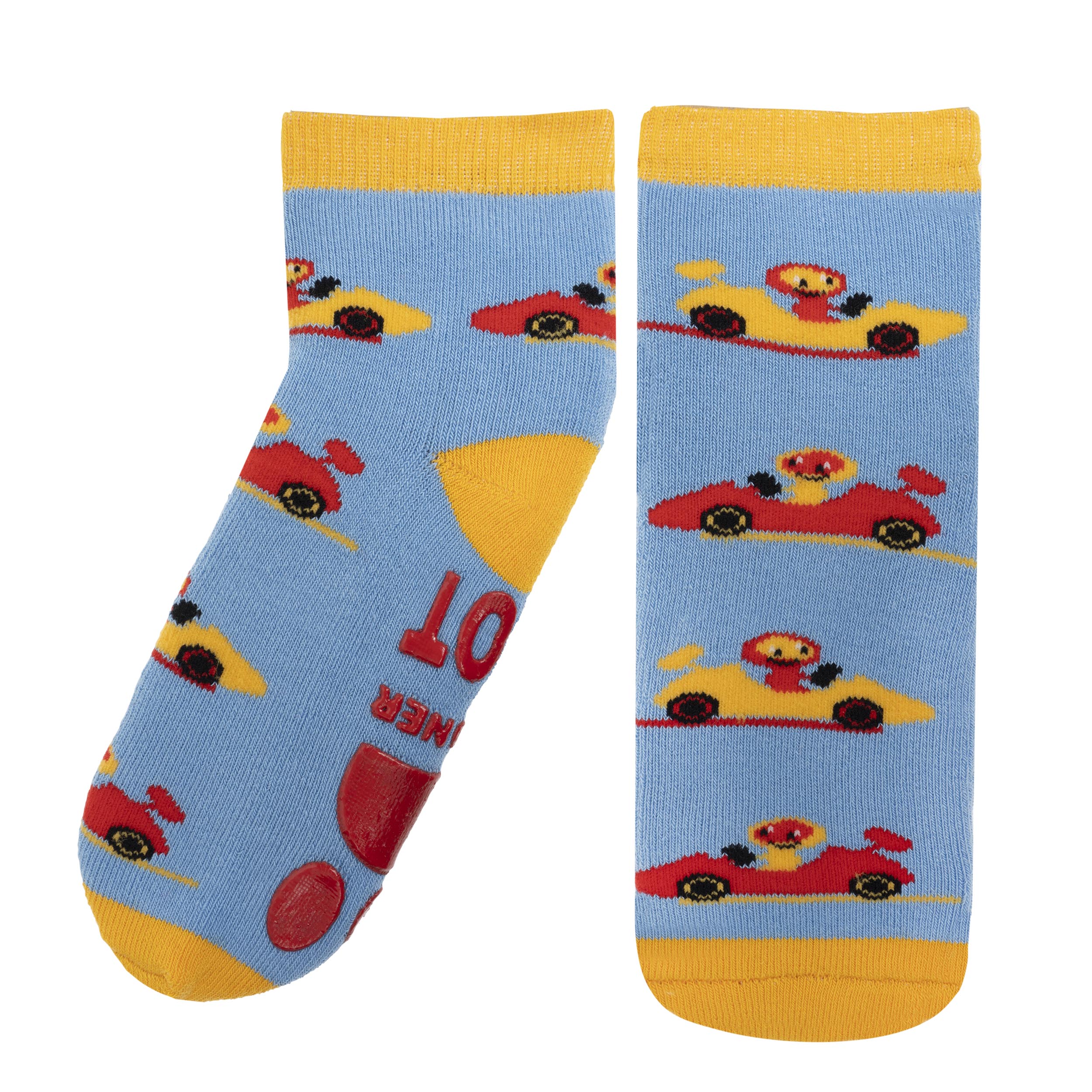isotoner-chaussettes-anti-d-rapantes-enfant-jaune-1-4-ans image 2