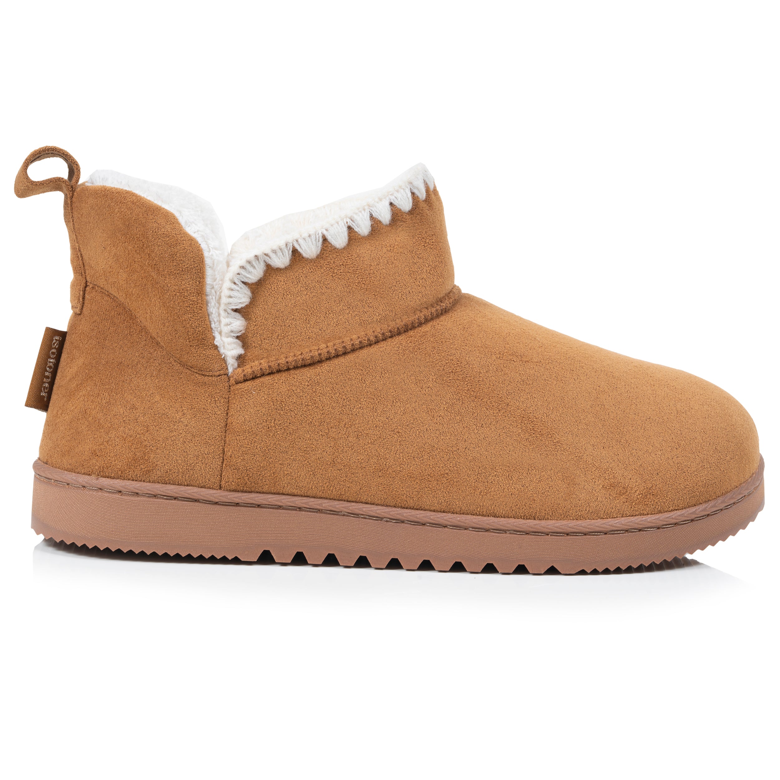 isotoner-chaussons-bottillons-femme-camel-broderies image 8