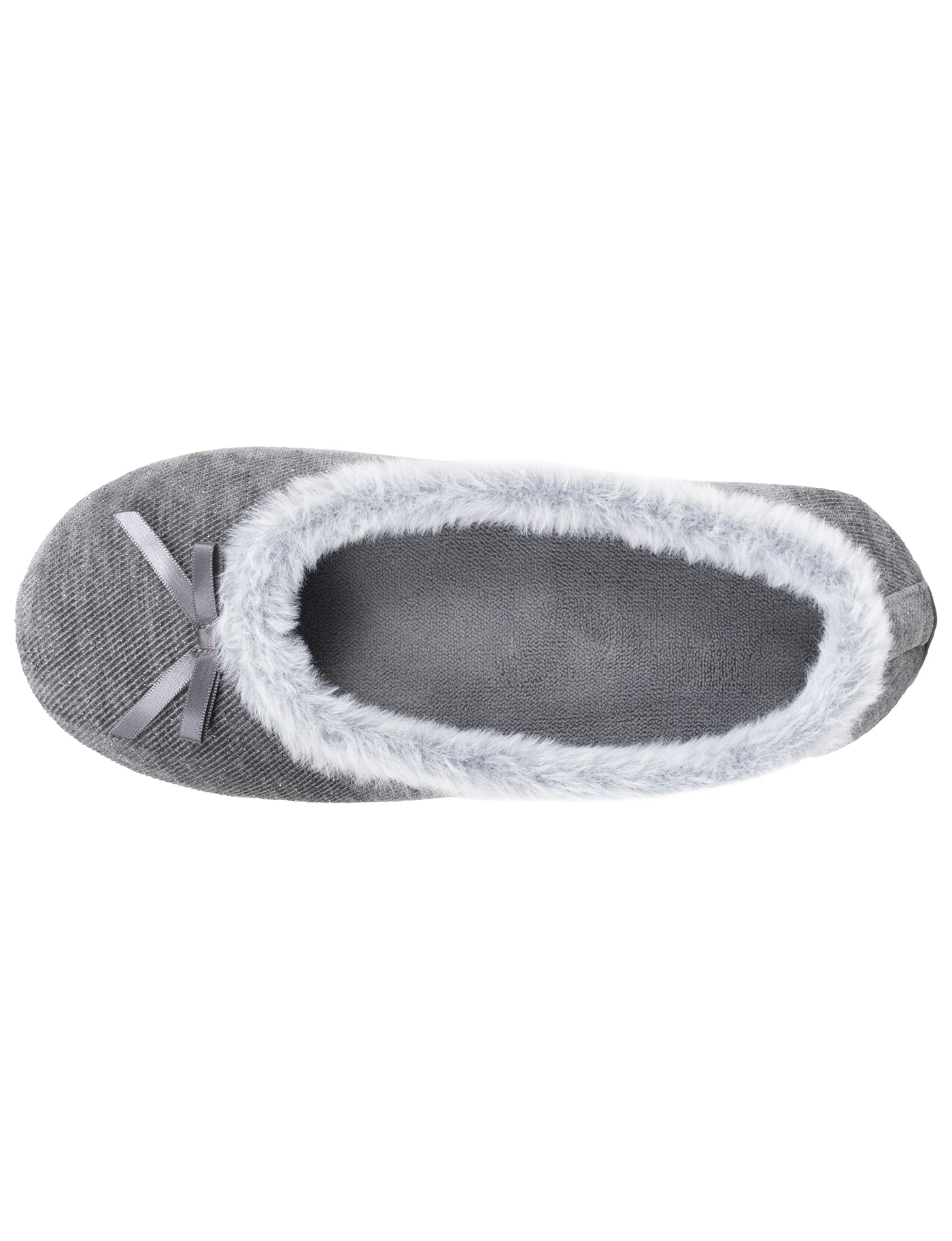 isotoner-chaussons-ballerines-femme-paillet-gris-fonc image 7