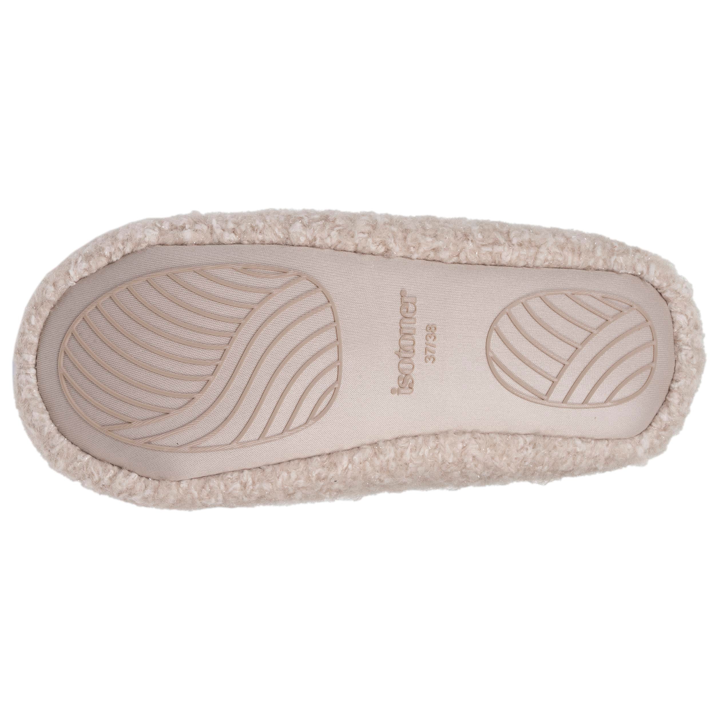 isotoner-chaussons-bottillons-bas-femme-beige-sherpa-fils-m-tallis-s image 5