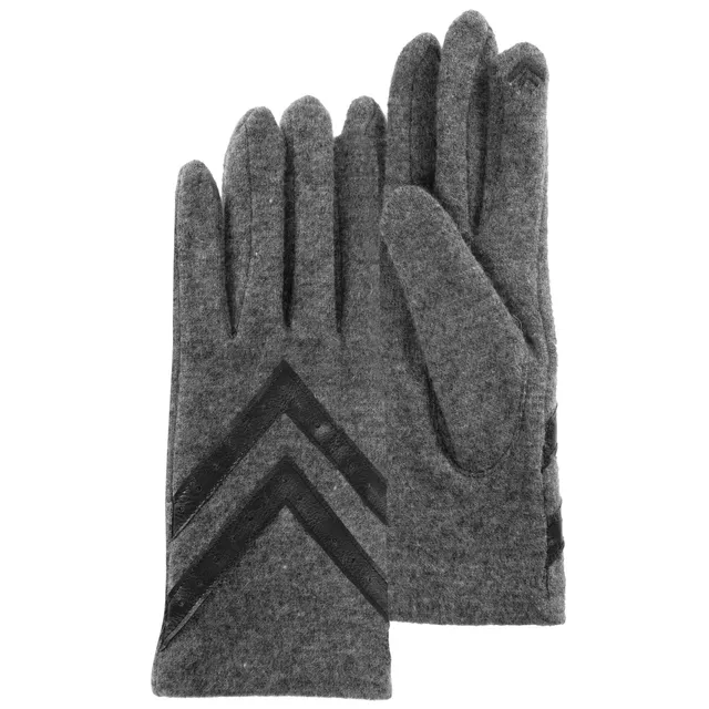 isotoner-gants-femme-tactiles-laine-gris-chin image 1