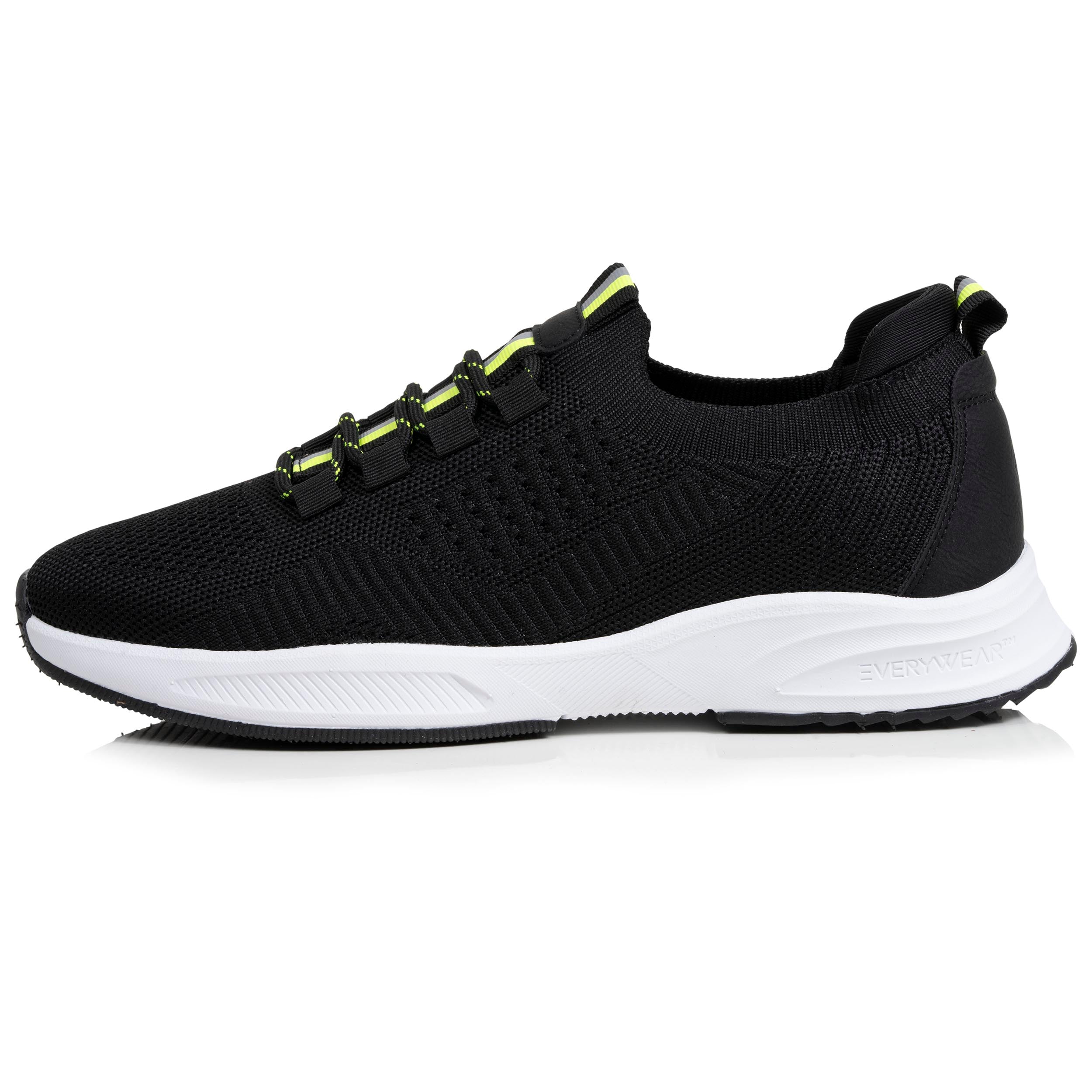 isotoner-basket-confort-homme-slip-on-noir-jaune-everywear image 4
